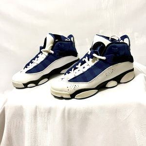 Good- condition  Authentic Nike Air Jordan Ring 6 Blue Team Size 6 Youth